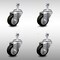 Service Caster 3.5 Inch SS Black Polyurethane Wheel Swivel 12mm Threaded Stem Caster Set SCC-SSTS20S3514-PPUB-BLK-M1215-4 - alternate 3